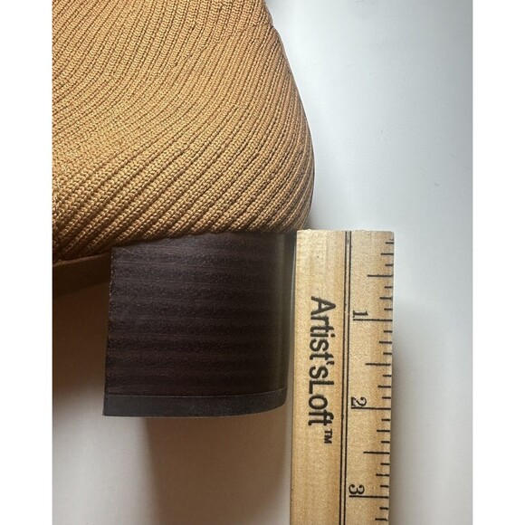 *NEW* Everlane The Glove Boot Cognac Tan Block Heel Ankle Booties Women's SIZE 8 - Picture 7 of 8